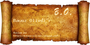 Bausz Olivér névjegykártya