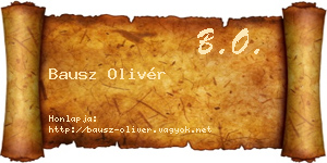 Bausz Olivér névjegykártya