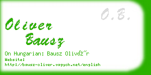 oliver bausz business card